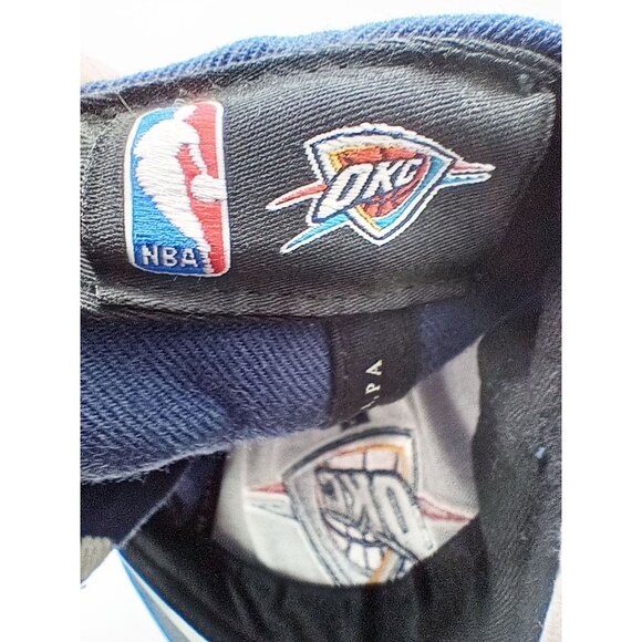 Hat OKC Thunder Snapback Cap Mitchell & Ness Basketball Flat Brim 2014 - Picture 11 of 16